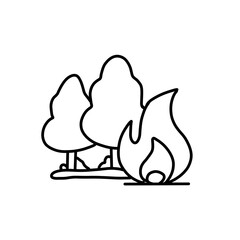 Forest fire icon