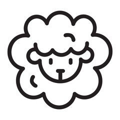 sheep line icon