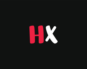 creative letter HX logo design template