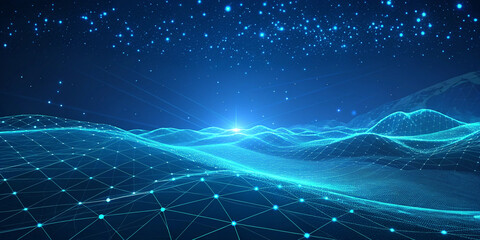 Fototapeta premium An Abstract Technology Background Showcasing a Futuristic Vision of Innovation and Connectivity