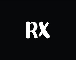 creative letter RX logo design template