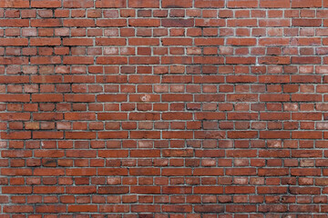 Old red brick wall background