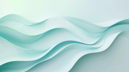 Fototapeta premium Abstract Teal Wave Wallpaper