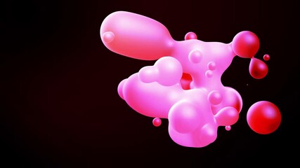 Mesmerizing Metaballs: Seamless Looping Abstract Background. Colorful gradient spheres circulate and merge, creating a dynamic and visually appealing animation. Perfect for any project