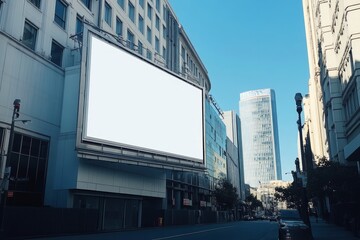 a billboard outside a office building