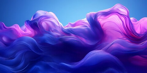 Obraz premium Abstract purple blue fabric waves, background, design