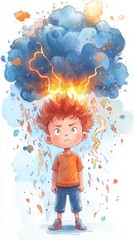 Fototapeta premium The Thunderstorm Within, Disruptive Mood Dysregulation Disorder