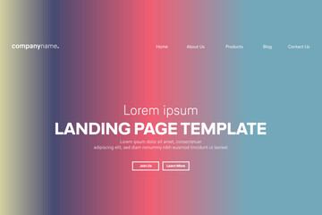 Fototapeta premium Abstract modern technology Landing page template, flowing line digital technology, smooth particle wave, big data techno design concept background wallpaper, Annual reports, flyer, poster, cover. EPS