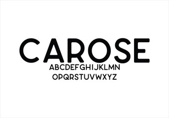Carose  font for logo and headline. Isolated vector typeset