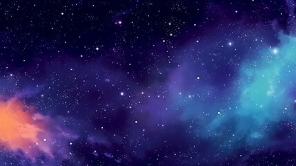 Obraz premium Celestial Nebula Cosmic Starfield Displaying Vivid Colors