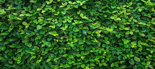 Fototapeta premium green plant leaf wall close up shot wallpaper gardening hedge