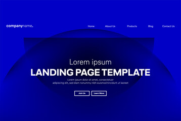 Abstract modern technology Landing page template, flowing line digital technology, smooth particle wave, big data techno design concept background wallpaper, Annual reports, flyer, poster, cover. EPS