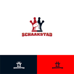 logo for strategy with chess horse concept