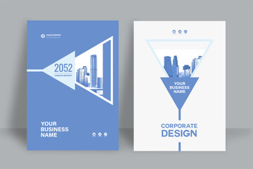 City Background Business Book Cover Design Template