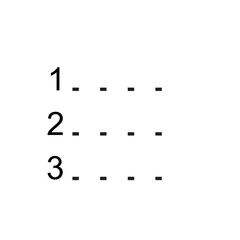 list with number element