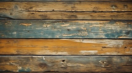Fototapeta premium Weathered Wooden Planks Displaying Aged Texture and Color