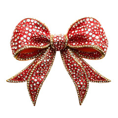 Rhinestone Bow Clipart Vector Illustration