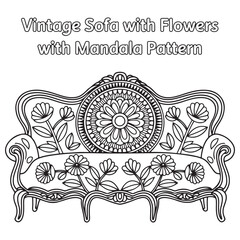 Vintage Sofa Coloring Page For Adults  Sofa Coloring Page  Vintage Sofa Coloring Page