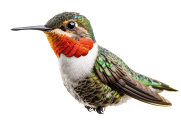 Stunning Hummingbird Adult Isolated On transparent Background For Creative Usage Purposes