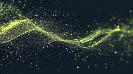 Abstract wavy particle design