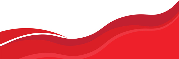 Vector red line background curve element with white space for text and message design, overlapping layers, vector