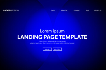 Abstract modern technology Landing page template, flowing line digital technology, smooth particle wave, big data techno design concept background wallpaper, Annual reports, flyer, poster, cover. EPS