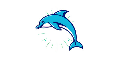 Obraz premium dolphin isolated on white background illustration