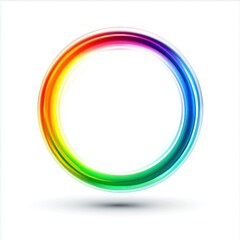 Colorful Abstract Circular Rainbow Design