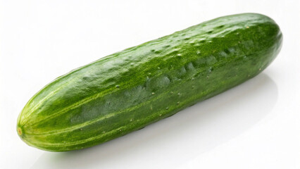 Fresh cucumbers on a white background