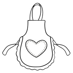 Cute Hand-Drawn Apron Illustration