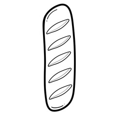 Cute Hand-Drawn Baguette Illustration