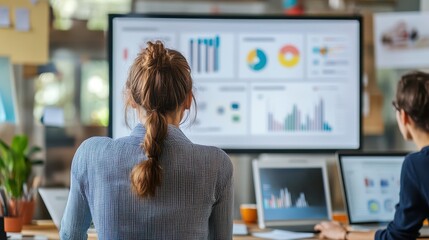 A virtual brainstorming session between team members working from home to create business strategies illustrations