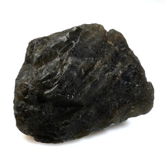 Natural Labradorite Stone with Shimmering Iridescence and Dark Exteriors