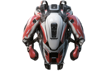 Sleek and modern Jetpack isolated on transparent background for design applications