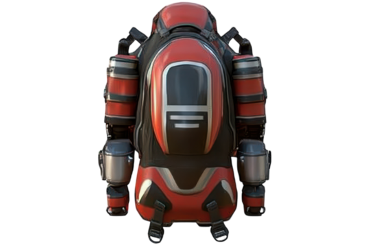 Isolated Jetpack on Transparent Background for Futuristic and Sci-Fi Design Projects