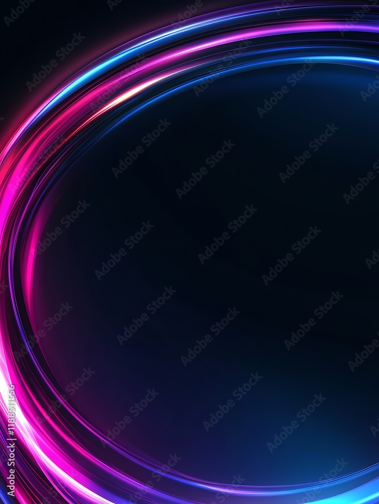 Aufkleber Abstract glowing light frame, empty space for text, graphic design