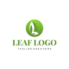 Eco-Inspired L Logo with Green Circular Background