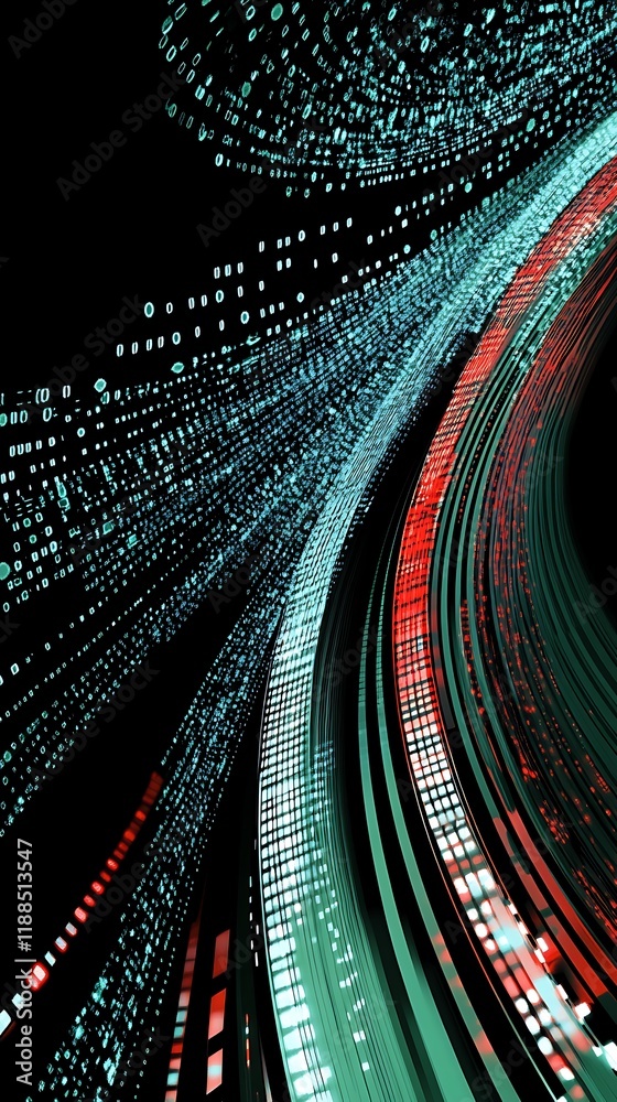 Poster abstract digital data stream