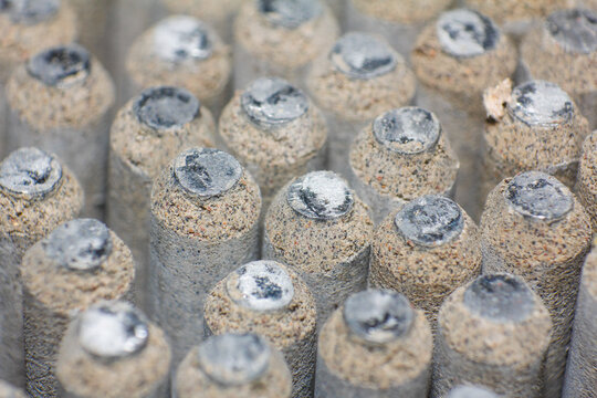 close up of welding electrode