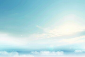 Obraz premium Blurred background in blue color soft white colors simple minimalistic picture of illustration