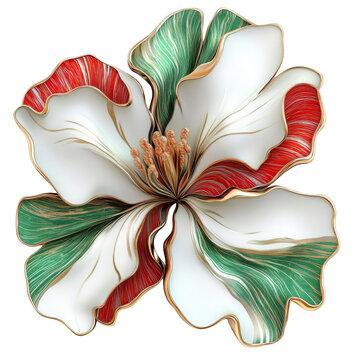 Elegant flower art piece home decor ceramic sculpture vibrant colors contemporary style close-up view