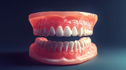 Obraz premium Healthy Human Teeth and Gums Dental Model
