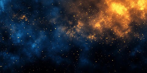 Vibrant yellow and blue grainy texture background with abstract noise.