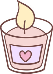 Valentine Bookish Clipart  Groovy Bookish Doodle Design for Love and Book