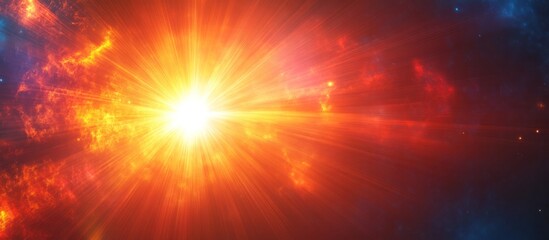 Obraz premium Explosive Cosmic Radiance A Mesmerizing Supernova Eruption Lighting up the Celestial Realm with Intense Luminosity and Radiant Energy Bursting Forth from the Depths of the Universe