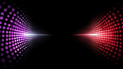 Fototapeta premium Abstract vibrant lights, tunnel effect, technology background
