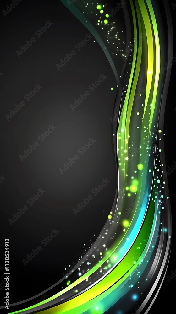 Poster abstract flowing lines graphic background