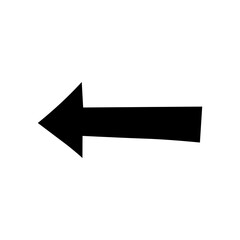 black left arrow isolated