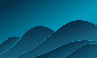 Abstract vector background featuring stylish gradient blue waves with light blue nuances and smooth curves. Ideal for brochures, websites, mobile apps and flyers.