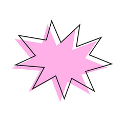 pink comic boom element
